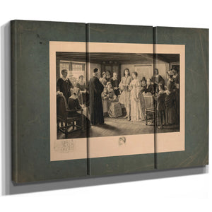 a Colonial Wedding the Marriage of Dr Francis Le Baron and Mary Wilder Plymou — Framed Wall Art Room View | Bella Frye