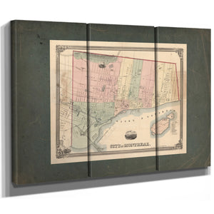 City of Montreal 1863 — Framed Wall Art Room View | Bella Frye