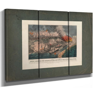 Admiral Farraguts Fleet Engaging the Rebel Batteries at Port Hudson March 14t