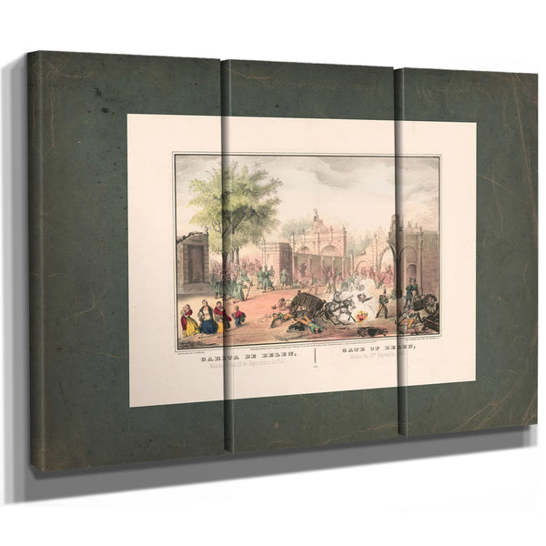 Gate of Belen_ Mexico the 13th September 1847 1847 — Framed Wall Art Room View | Bella Frye