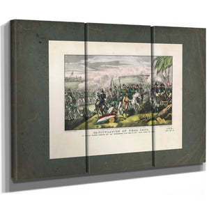 Capitulation of Vera Cruz the Mexican Soldiers Marching Out and Surrendering — Framed Wall Art Room View | Bella Frye