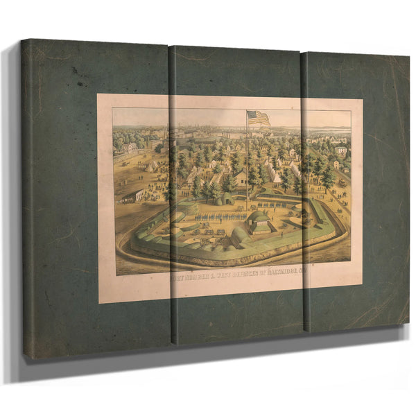 Fort Number 1 West Defences of Baltimore Md 1863 — Framed Wall Art Room View | Bella Frye
