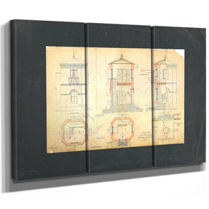 The Keepers Blueprint Baltimore Harbor Light Station Plans of 1885 — Framed Wall Art Room View | Bella Frye