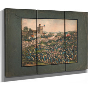 Charge of the 24th and 25th Colored Infantry and Rescue of Rough Riders at S — Framed Wall Art Room View | Bella Frye