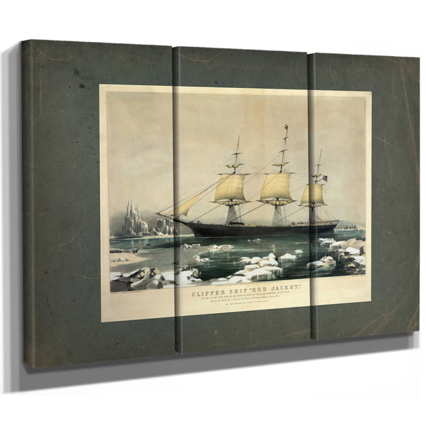 Clipper Ship Red Jacket_ in the Ice Off Cape Horn on Her Passage From Austra — Framed Wall Art Room View | Bella Frye