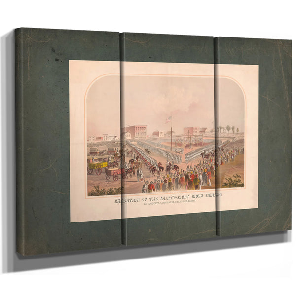 Execution of the Thirty Eight Sioux Indians at Mankato Minnesota December 26 — Framed Wall Art Room View | Bella Frye
