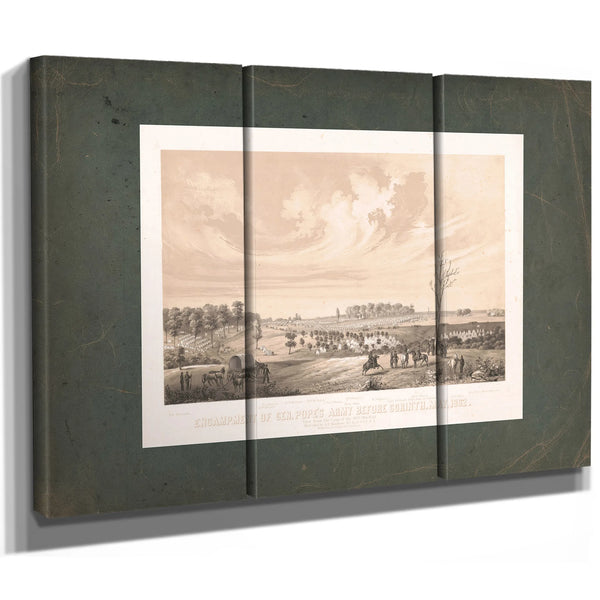 Encampment of Gen Popes Army Before Corinth May 1862 1862 — Framed Wall Art Room View | Bella Frye