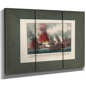 Brilliant Naval Victory on the Mississippi River Near Fort Wright May 1th 1 — Framed Wall Art Room View | Bella Frye