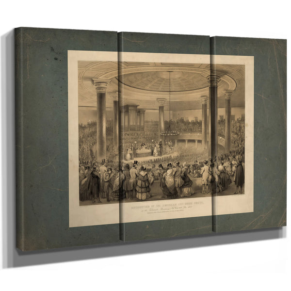 Distribution of the American Art Union Prizes at the Tabernacle Broadway New — Framed Wall Art Room View | Bella Frye