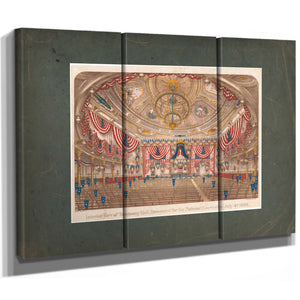 Interior View of Tammany Hall Decorated for the National Convention July 4th — Framed Wall Art Room View | Bella Frye