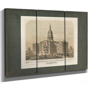 Capitol of Michigan Lansing 19th Century — Framed Wall Art Room View | Bella Frye