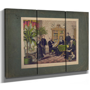 James Garfield and Family in Library 1882 — Framed Wall Art Room View | Bella Frye