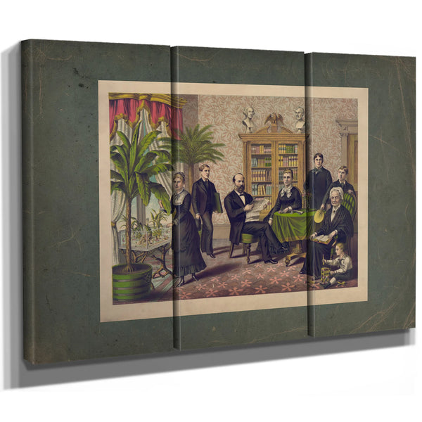 James Garfield and Family in Library 1882 — Framed Wall Art Room View | Bella Frye