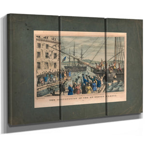 Destruction of Tea at Boston Harbor 1846 — Framed Wall Art Room View | Bella Frye