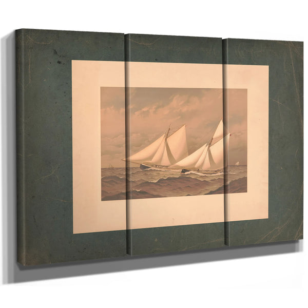 American Yachts Extra Plate for the Americas Cup 1885 Near the Finish Purtia — Framed Wall Art Room View | Bella Frye
