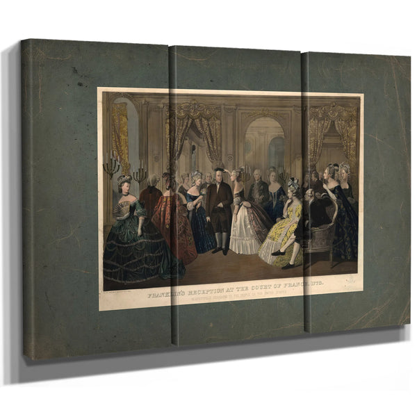 Franklins Reception at the Court of France 1778 Respectfully Dedicated to Th — Framed Wall Art Room View | Bella Frye