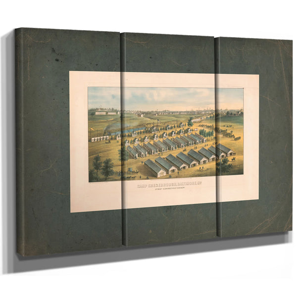 Camp Chesebrough Baltimore Md 1st Rgt Connecticut Cavalry 1863 — Framed Wall Art Room View | Bella Frye