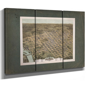 Birds Eye View of the City of Columbia South Carolina 1872 1872 — Framed Wall Art Room View | Bella Frye