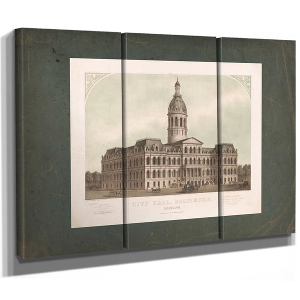 City Hall Baltimore Maryland 1871 — Framed Wall Art Room View | Bella Frye