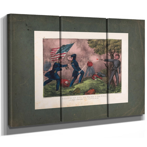 Death of Col Edward D Baker_ at the Battle of Balls Bluff Near Leesburg Va O — Framed Wall Art Room View | Bella Frye