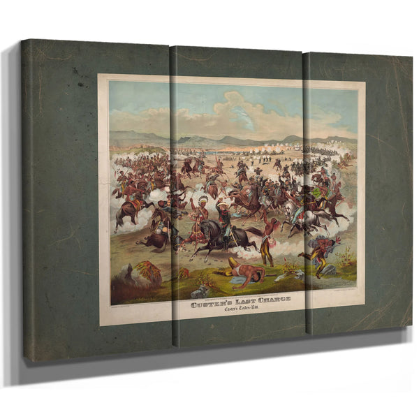 Custers Last Charge 1876 — Framed Wall Art Room View | Bella Frye