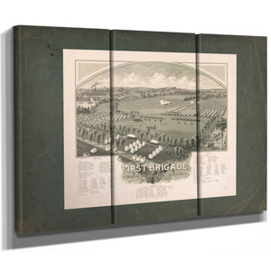 Encampment of First Brigade Maine Volunteer Militia 1885 — Framed Wall Art Room View | Bella Frye