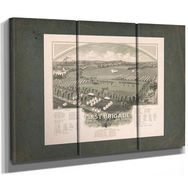 Encampment of First Brigade Maine Volunteer Militia 1885 — Framed Wall Art Room View | Bella Frye