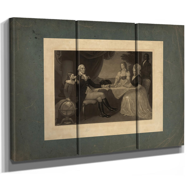 George Washington Parke Custis George Washington Eleanor Parke Custis Martha — Framed Wall Art Room View | Bella Frye