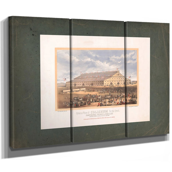 Exterior View of Coliseum for the Grand National Peace Jubilee Boston Mass J — Framed Wall Art Room View | Bella Frye