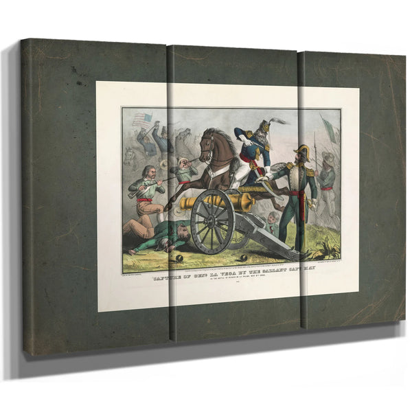 Capture of Genl La Vega by the Gallant Capt May at the Battle of Resaca De L — Framed Wall Art Room View | Bella Frye