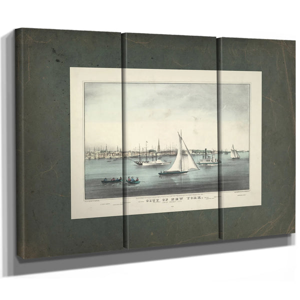 City of New York From Jersey City 1849 — Framed Wall Art Room View | Bella Frye