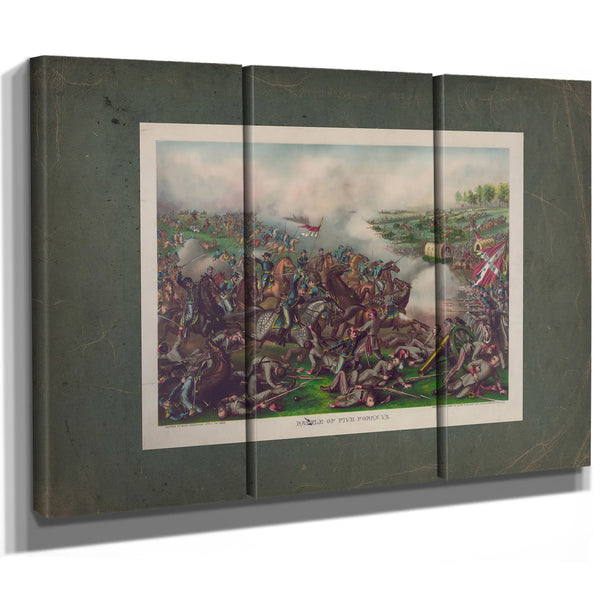 Battle of Five Forks Vacharge of General Sheridan April 1st 1865 1886 — Framed Wall Art Room View | Bella Frye