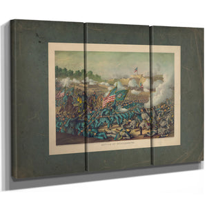Battle of Williamsburggen Hancocks Charge May 5 1862 Union Gen Mcclellan Con — Framed Wall Art Room View | Bella Frye