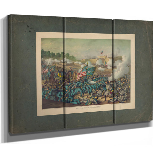 Battle of Williamsburggen Hancocks Charge May 5 1862 Union Gen Mcclellan Con — Framed Wall Art Room View | Bella Frye