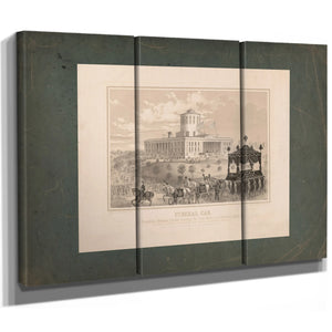 Funeral Car of President Abraham Lincoln Passing the State House at Columbus — Framed Wall Art Room View | Bella Frye