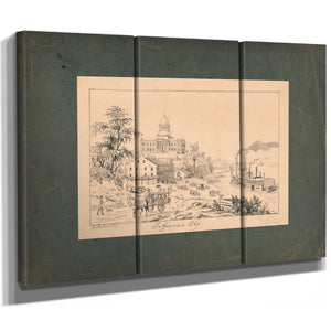 Jefferson City 1844 185 — Framed Wall Art Room View | Bella Frye