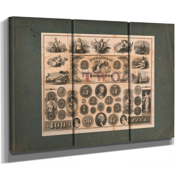Durand Co Bank Note Engravers 1824 184 — Framed Wall Art Room View | Bella Frye