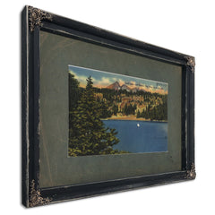 Todd Lake And Broken Top Near Bend Oregon, Ebony frame — vintage framed wall art by Bella Frye