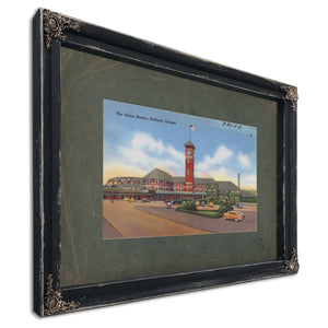 The Union Station Portland Oregon, Ebony frame — vintage framed wall art by Bella Frye