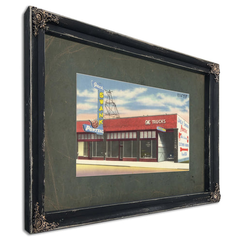 Jack Swank Pontiac, Ebony frame — vintage framed wall art by Bella Frye