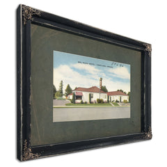Mel Wana Motel Portland Oregon, Ebony frame — vintage framed wall art by Bella Frye