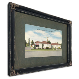 Mel Wana Motel Portland Oregon, Ebony frame — vintage framed wall art by Bella Frye