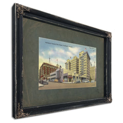 Portland Central Bus Depot Portland Oregon, Ebony frame — vintage framed wall art by Bella Frye