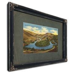 The Ox Bow On The Deschutes River Oregon, Ebony frame — vintage framed wall art by Bella Frye