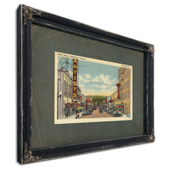 Main Street Pendleton Oregon, Ebony frame — vintage framed wall art by Bella Frye