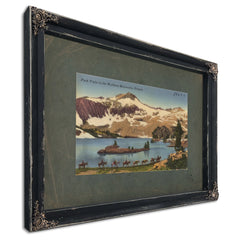 Pack Train In The Wallowa Mountains Oregon, Ebony frame — vintage framed wall art by Bella Frye