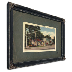 Mill Creek Auto Court The Dalles Oregon, Ebony frame — vintage framed wall art by Bella Frye