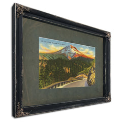 Mt Hood From Buzzards Point Oregon'1, Ebony frame — vintage framed wall art by Bella Frye