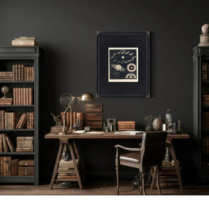 Saturn's Cosmic Theater Celestial Mechanics of the Ringed World — Framed Wall Art Room View | Bella Frye