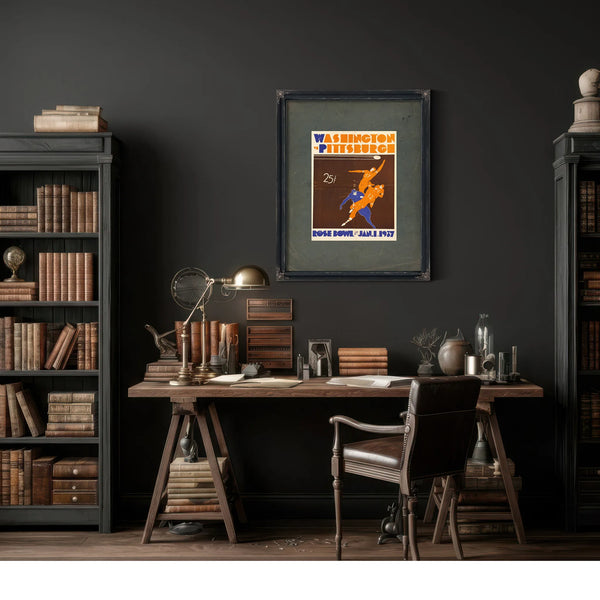 Rose Bowl Outlaw Football Program for the University of Washington — Framed Wall Art Room View | Bella Frye